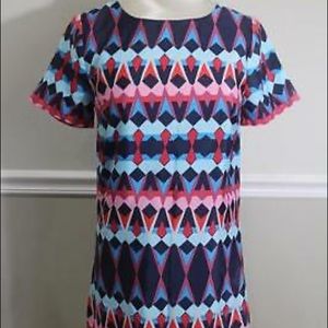 J.Crew Factory Printed Shift Geometric Dress